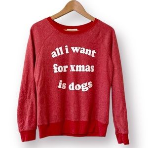 GRAYSON THREADS ‘All I Want For Xmas Is Dogs’ Sweatshirt Crewneck Small